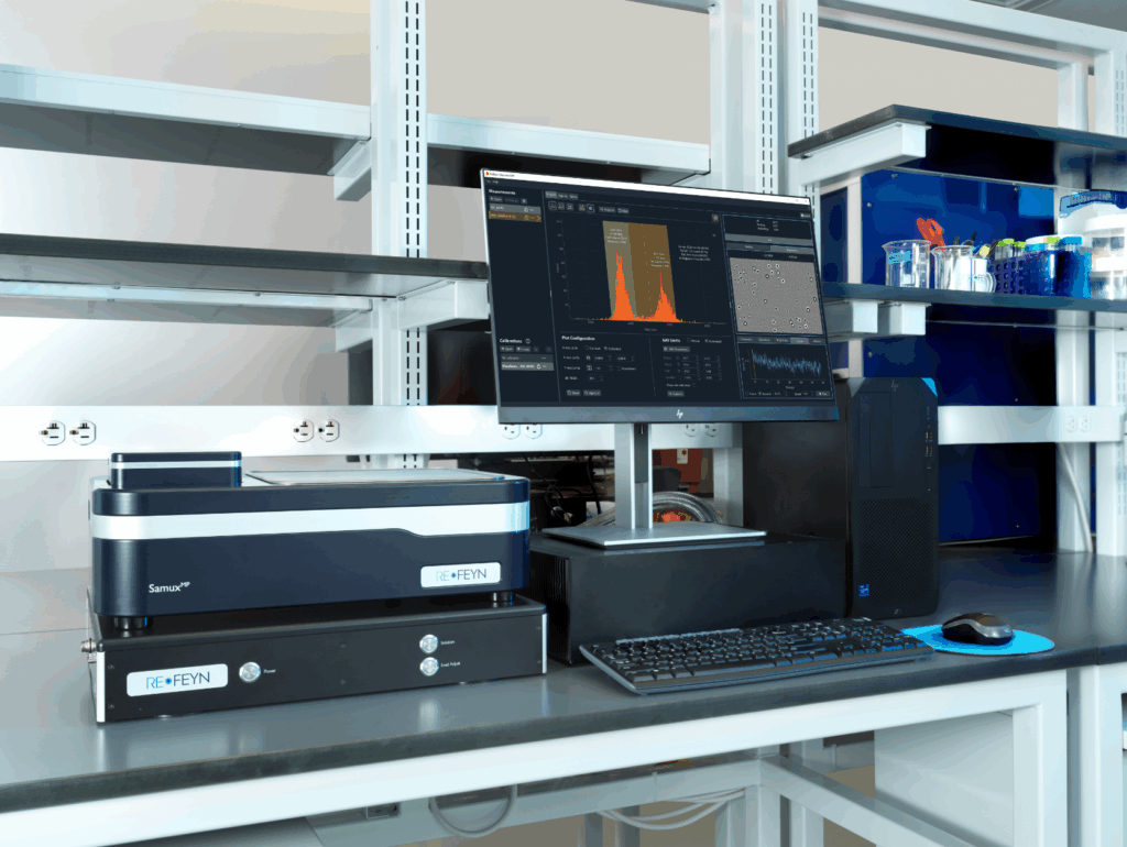 Refeyn’s SamuxMP mass photometer for AAV analytics - used for characterizing the U.S. Pharmacopeia’s new adeno-associated virus (AAV) reference standards.